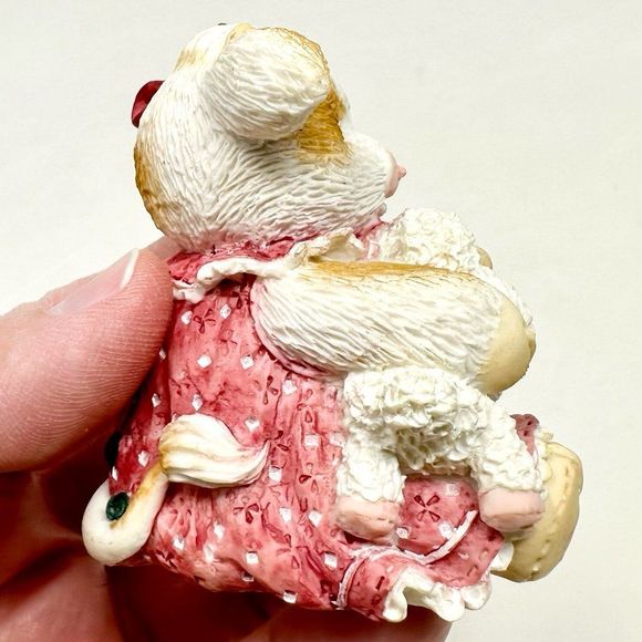 vintage 1994 Mary Meyer Holiday Christmas Cow Figurine Mooey Christmas To Ewe - Picture 5 of 6